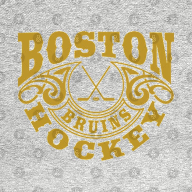 Vintage Retro Boston Bruins Hockey by carlesclan